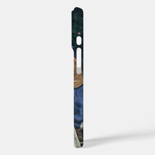 ヴィンテージクリスマス、木の上に家族のストリングライト Case-Mate iPhoneケース (裏面 / 左)