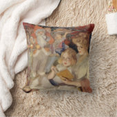 ヴィンテージクリスマス、母がベッドタイムストーリーを読む クッション (ブランケット)