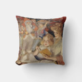 ヴィンテージクリスマス、母がベッドタイムストーリーを読む クッション (正面)