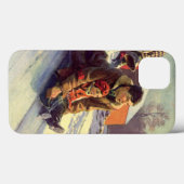 ヴィンテージクリスマス、父と娘そり Case-Mate iPhoneケース (裏面 (横))