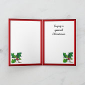 ヴィンテージクリスマス、猫と装飾 シーズンカード (内部)