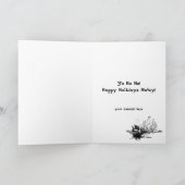 ヴィンテージクリスマス、白黒の海賊 シーズンカード (内部)