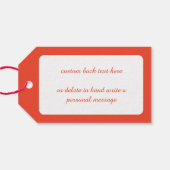 ヴィンテージクリスマス、笑顔のサンタクロース ギフトタグ (裏面横)