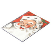 ヴィンテージクリスマス、笑顔のサンタクロース ノートブック (左側)