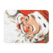 ヴィンテージクリスマス、笑顔のサンタクロース マグネット (横)