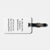 ヴィンテージクリスマス、笑顔のサンタクロース ラゲッジタグ (裏面横)