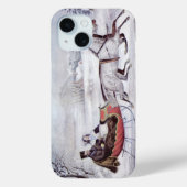 ヴィンテージクリスマス、道路の冬、そり馬 Case-Mate iPhoneケース (裏面)