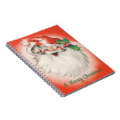 ヴィンテージクリスマス、陽気なレトロ50年代のサンタクロース ノートブック (右側)