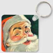 ヴィンテージクリスマス、陽気なレトロ50'sサンタクロース キーホルダー (裏面)