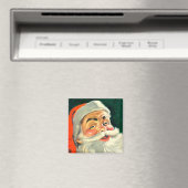 ヴィンテージクリスマス、陽気なレトロ50'sサンタクロース マグネット (インサイチュ (食洗機))
