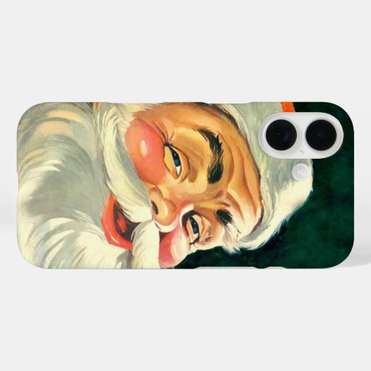 ヴィンテージクリスマス、陽気なレトロ50'sサンタクロース Case-Mate iPhoneケース (裏面 (横))
