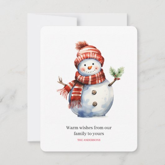 ヴィンテージクリスマス&雪だるま シーズンカード (正面)