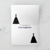 ヴィンテージクリスマス、雪の多い駅で列車 シーズンカード (内部)