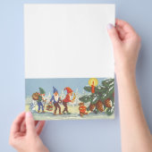 ヴィンテージクリスマス、雪の森のエルフたち チラシ (手)