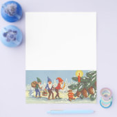 ヴィンテージクリスマス、雪の森のエルフたち チラシ (シングル)