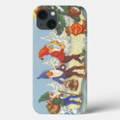 ヴィンテージクリスマス 雪の森のエルフ 冬 Case-Mate iPhoneケース (裏面)