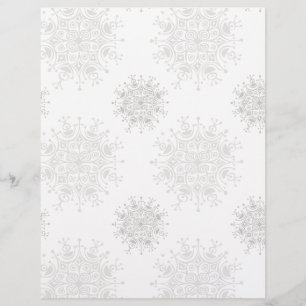 ヴィンテージクリスマス、雪の結晶の吹雪パターン チラシ