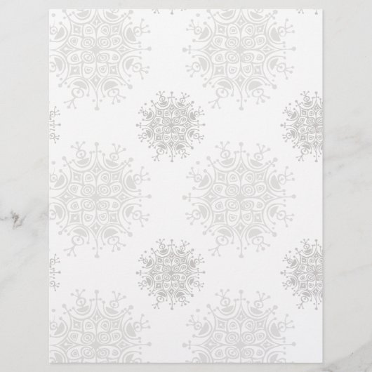 ヴィンテージクリスマス、雪の結晶の吹雪パターン チラシ (正面)