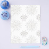 ヴィンテージクリスマス、雪片ブリザード模様 チラシ (シングル)