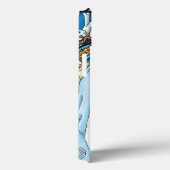 ヴィンテージクリスマス、青いサンタクロースのスノーグローブ Case-Mate iPhoneケース (裏面 / 右)