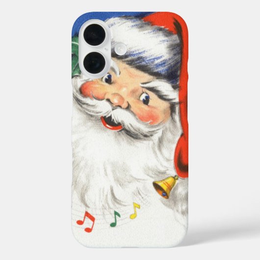 ヴィンテージクリスマス、音楽で楽しいサンタクロース Case-Mate iPhoneケース (裏面)