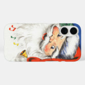 ヴィンテージクリスマス、音楽で楽しいサンタクロース Case-Mate iPhoneケース (裏面 (横))