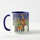 ヴィンテージクリスマス、音楽家たちのキャロリング マグカップ (左)
