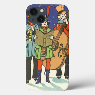 ヴィンテージクリスマス、音楽家たちのキャロリング iPhone 13ケース