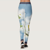 ヴィンテージクリスマス、飛行機を操るサンタクロース レギンス (裏面)