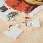 ヴィンテージクリスマス、2サンタクロースがカット画像を死ぬ ジグソーパズル (側面)