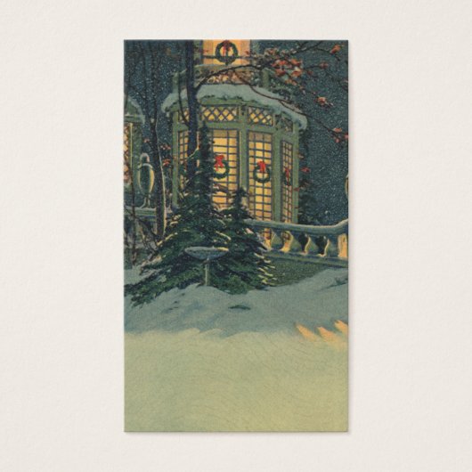 ヴィンテージクリスマス、Windowsのリース付きハウス (正面)