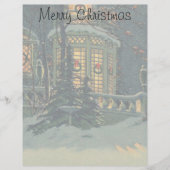 ヴィンテージクリスマス、Windowsのリース付きハウス (正面)