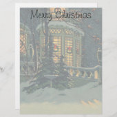 ヴィンテージクリスマス、Windowsのリース付きハウス (正面/裏面)