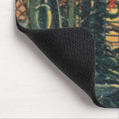 ヴィンテージクリスマス、Windowsのリース付きハウス マウスパッド (コーナー)