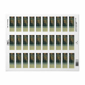 ヴィンテージクリスマス、Windowsのリース付きハウス ラベル (フルシート)