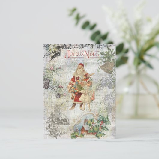 ヴィンテージクリスマスinスノーコラージュ シーズンポストカード (スタンド正面)