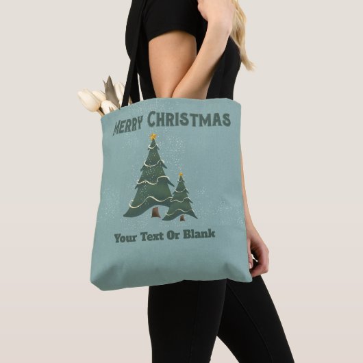 ヴィンテージクリスマツリー トートバッグ (クローズアップ)