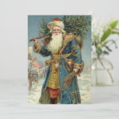 ヴィンテージクリスマビクトリアンスサンタクロース招待状 招待状 (スタンド正面)