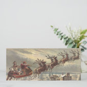 ヴィンテージクリスマビクトリアンスサンタクロース招待状 招待状 (スタンド正面)