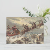 ヴィンテージクリスマビクトリアンスサンタクロース招待状 招待状 (スタンド正面)