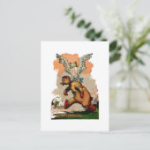 ヴィンテージクリッターブリキの木こり ポストカード (スタンド正面)