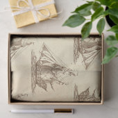 ヴィンテージクリッパー船オンクリームデコップページ 薄葉紙 (ギフト)