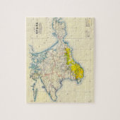 ヴィンテージクリミア，ウクライナ，セバストポリ地域の地図 ジグソーパズル (縦)