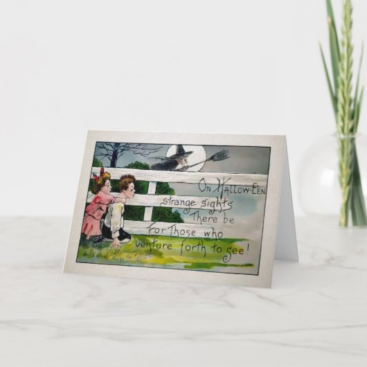 ヴィンテージクリーピングハロウィーンウィッチカード シーズンカード (正面)