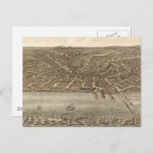 ヴィンテージクリーブランドの絵図（1877年） ポストカード (正面/裏面)