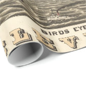 ヴィンテージクリーブランドの絵図（1877年） ラッピングペーパー (ロールコーナー)