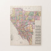 ヴィンテージクリーブランドOHの地図(1892) ジグソーパズル (縦)