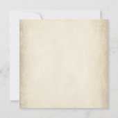 ヴィンテージクリームとブルーの素朴結婚式招待状 招待状 (裏面)