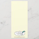 ヴィンテージクリームのメニューに茶色結婚のオークの木 メニュー (裏面)