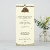 ヴィンテージクリームのメニューに茶色結婚のオークの木 メニュー (スタンド正面)